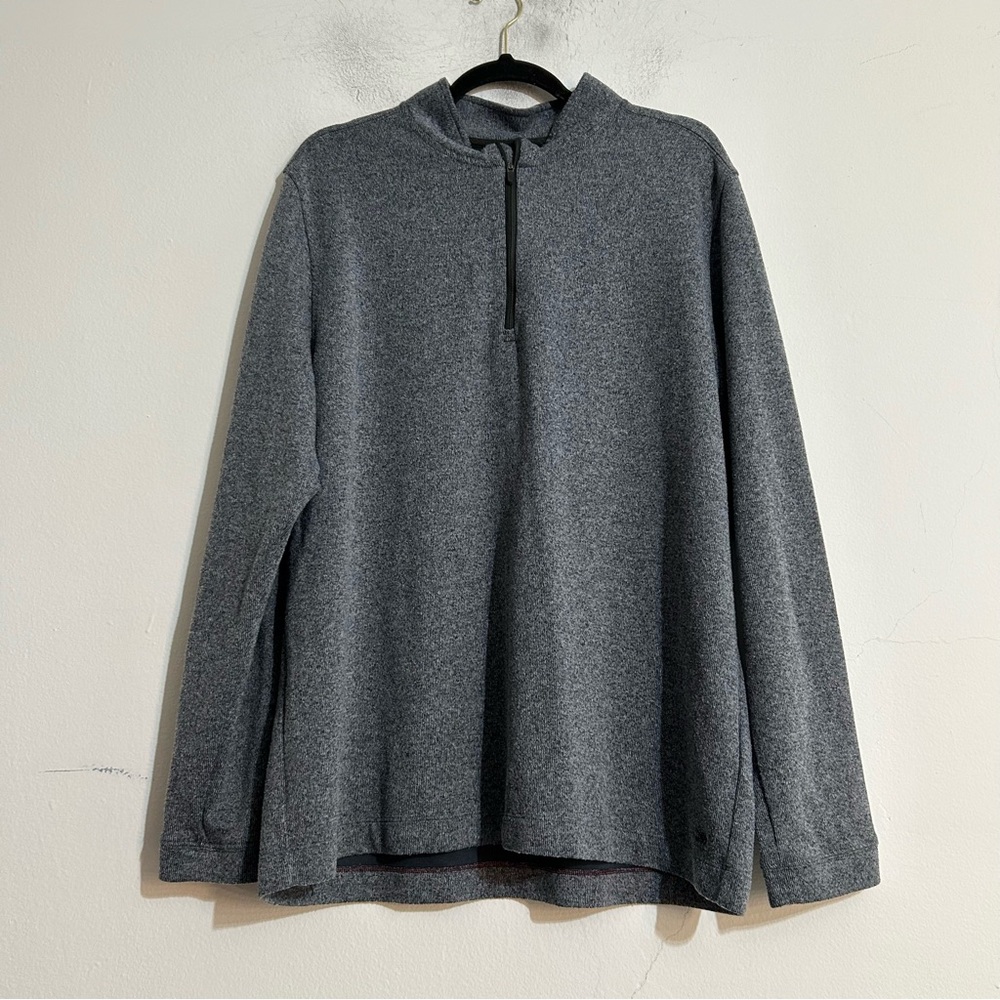 Rhone Commuter 1/4 Zip Knit Sweater Dark Grey Heather XXL Casual Loungewear